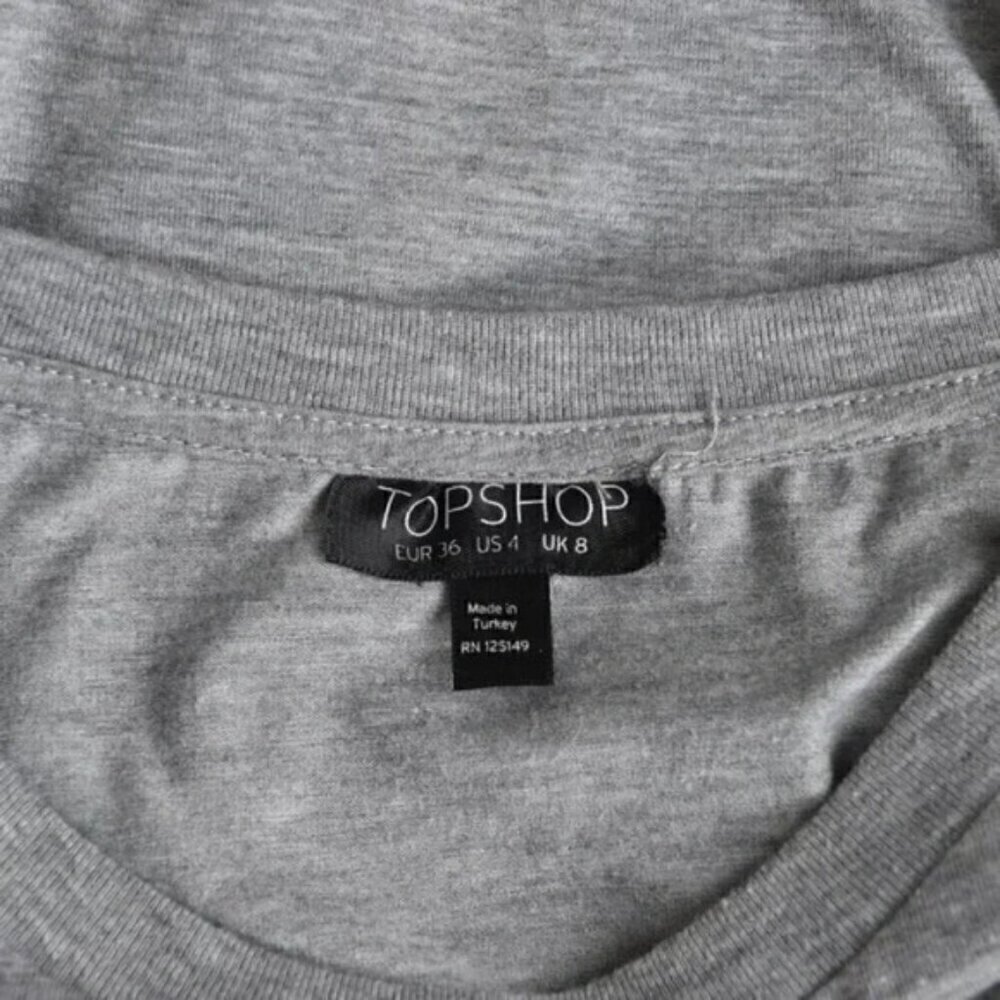 Topshop Lace Up Gray Mini Dress Size 4 - Picture 8 of 11